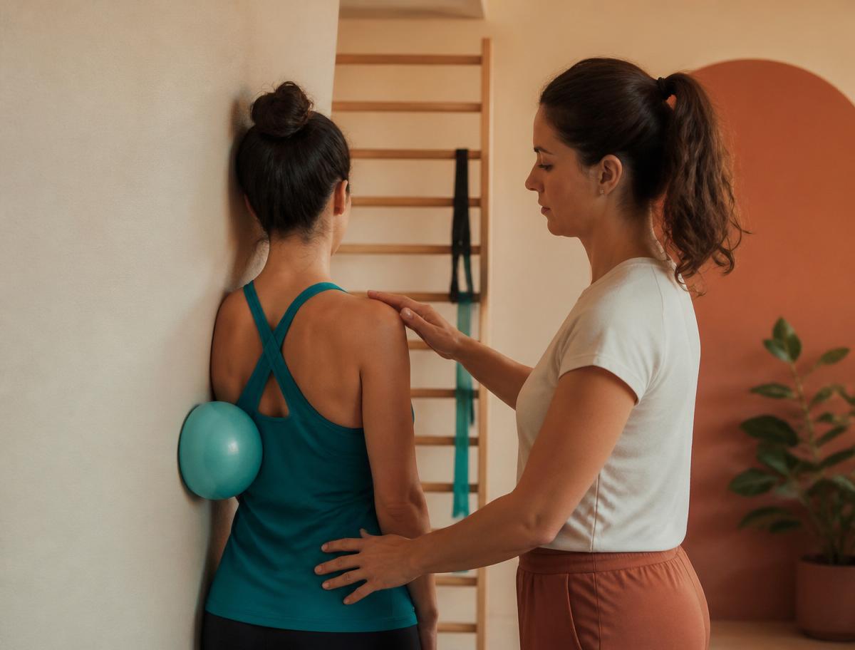 Avaliação postural da coluna com instrumentos específicos para escoliose